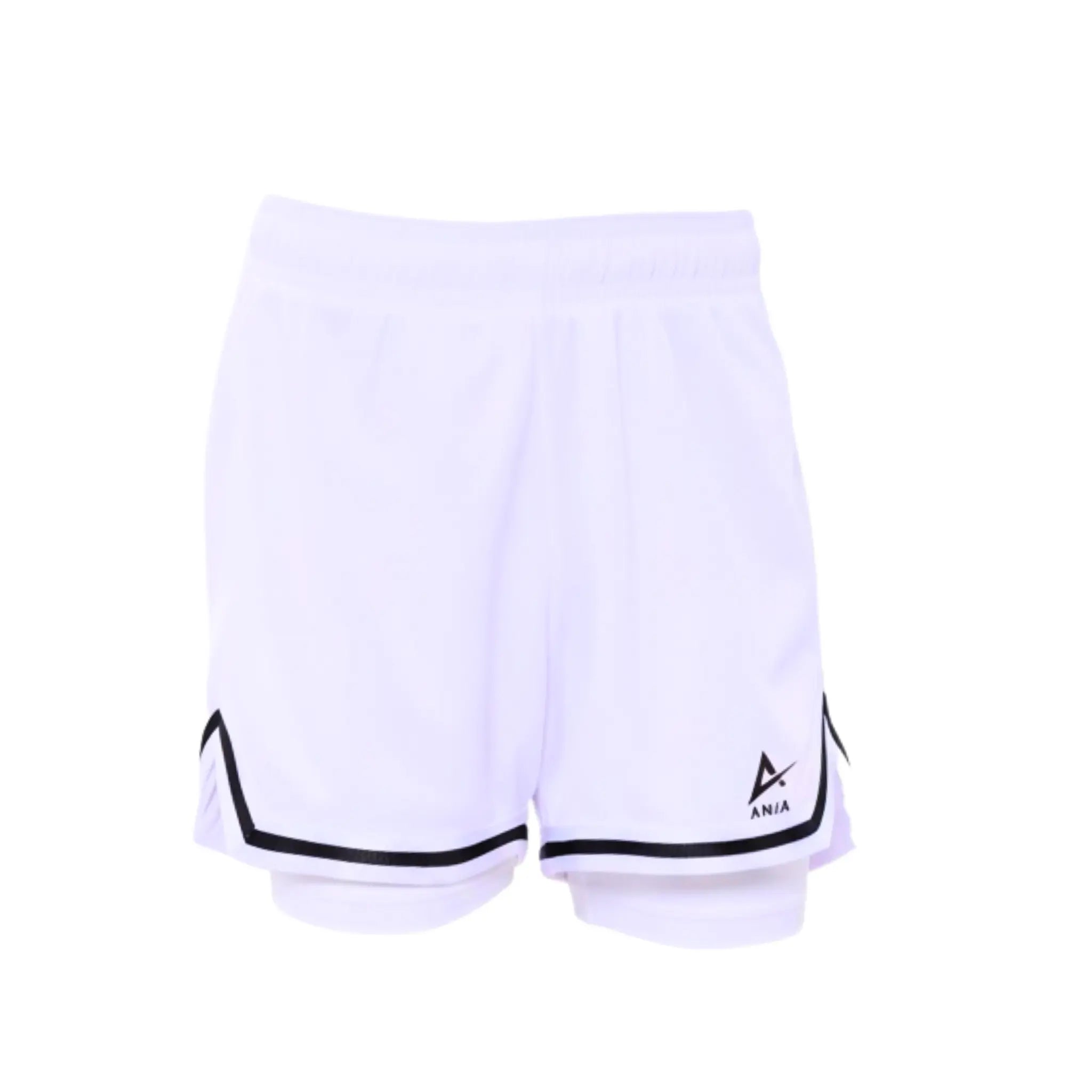 Double Layer Sports Shorts - White