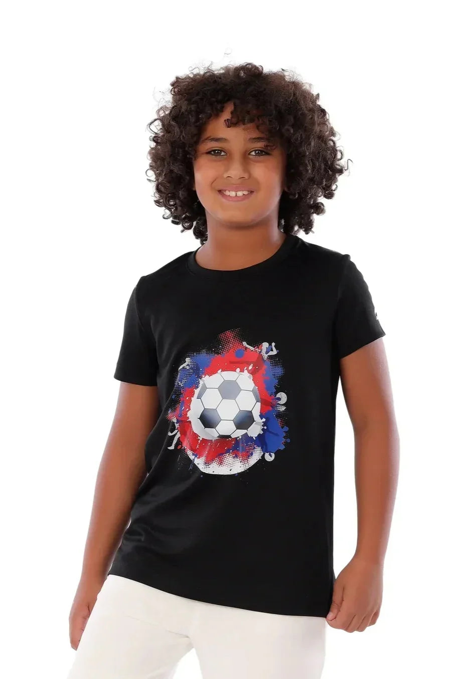 Football Ball Splash T-Shirt - Black