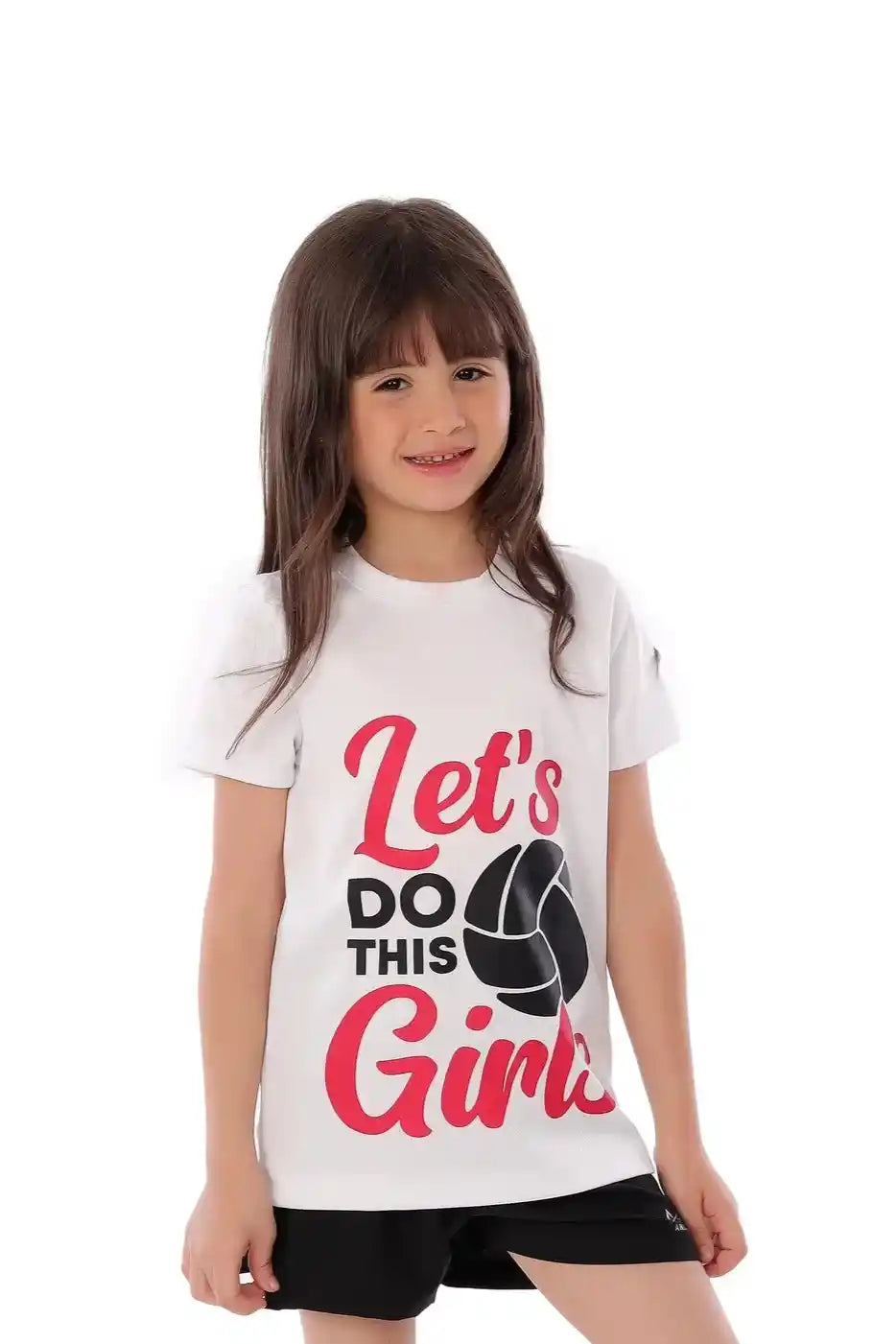 Let's Do This Volleyball Graphic T-Shirt - White