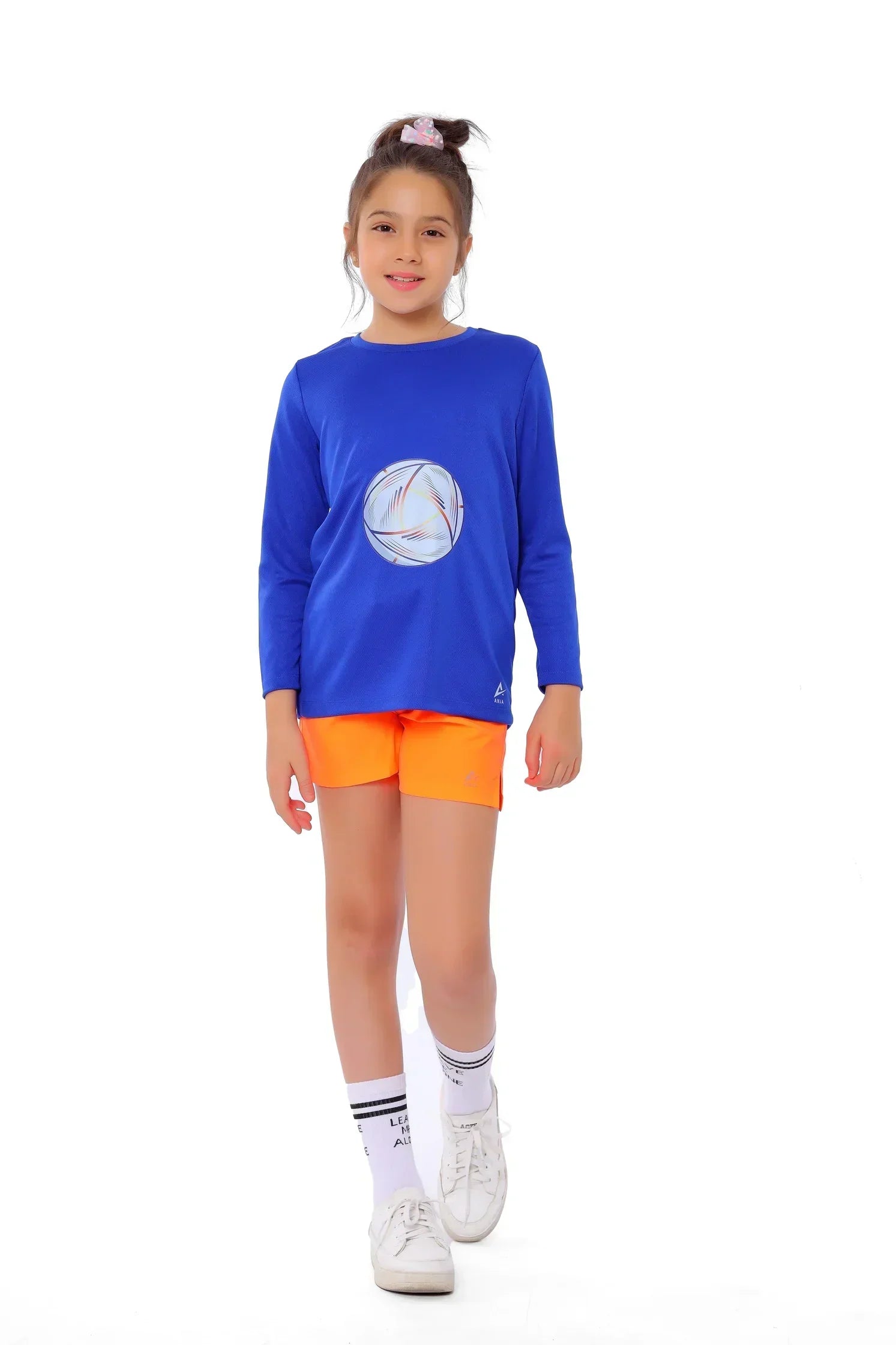 Drawstring Athletic Shorts - Orange