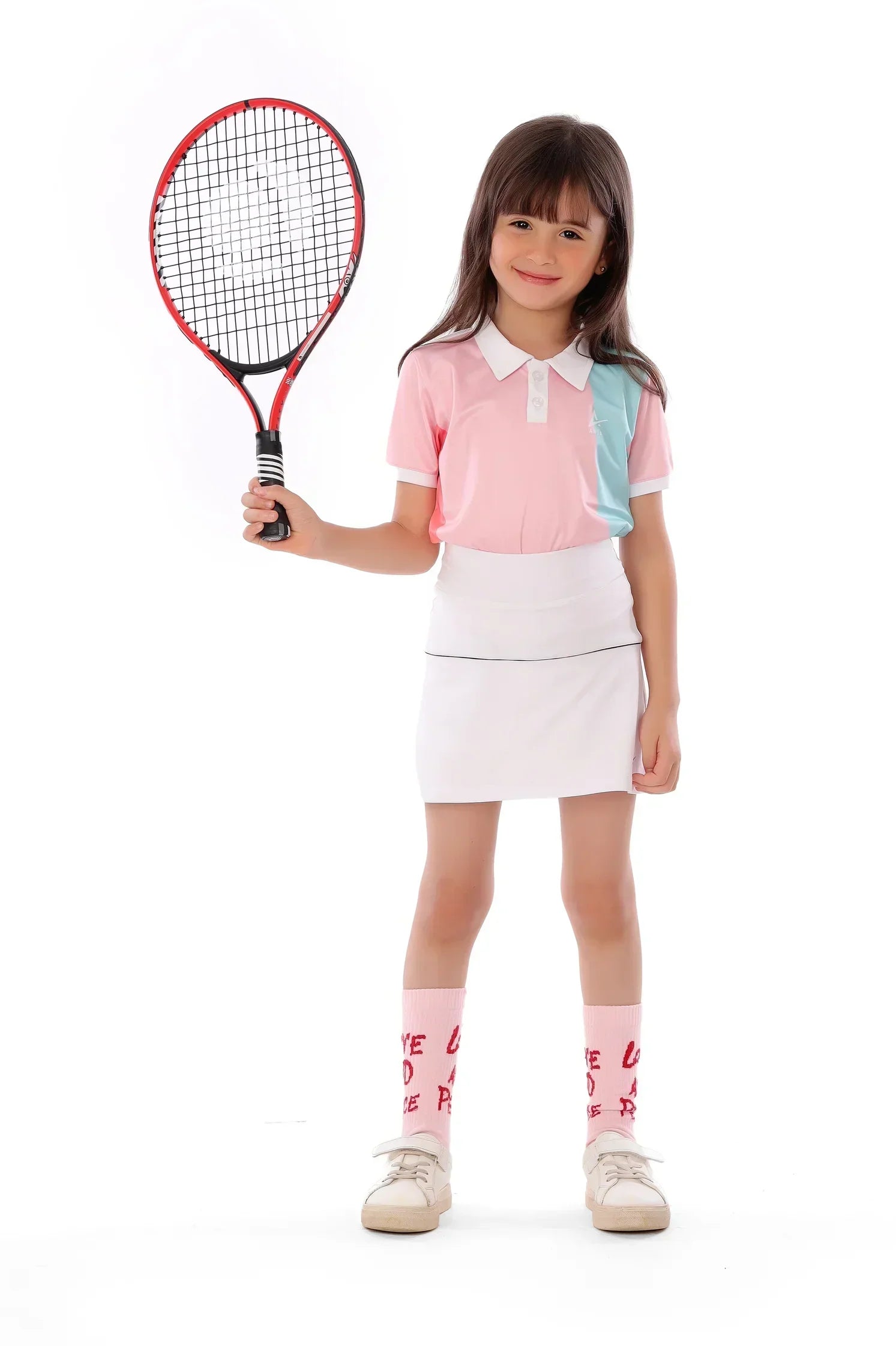 Color Block Athletic Short Sleeve Polo T-Shirt - Pink