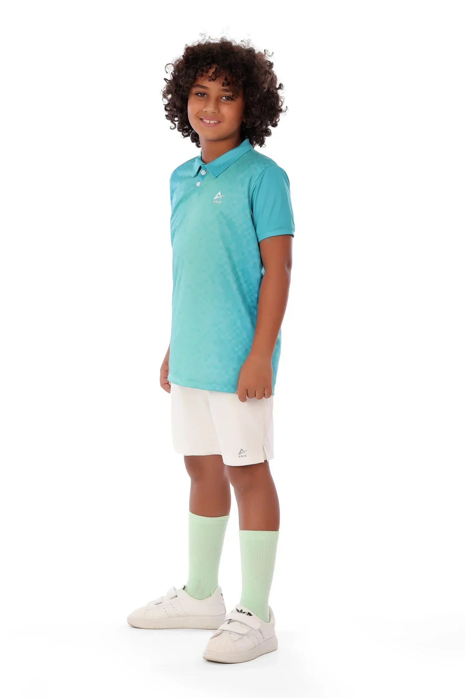Gradient Athletic Polo T-Shirt - Turquoise