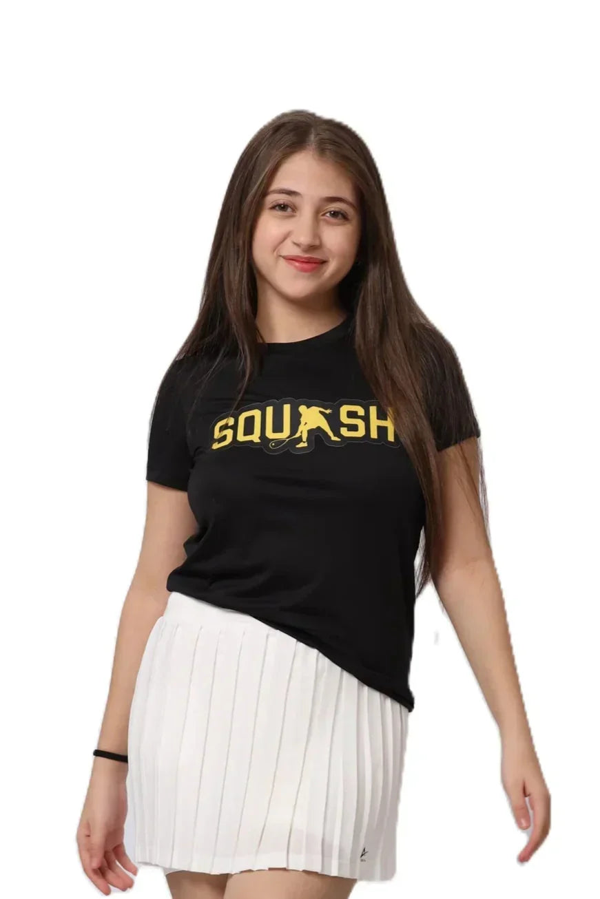 Squash Graphic Athletic T-Shirt - Black