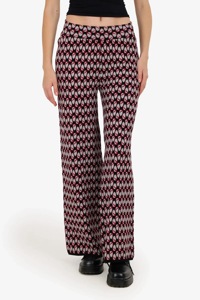Acrylic Self Pattern Lounge Pants – Multicolor