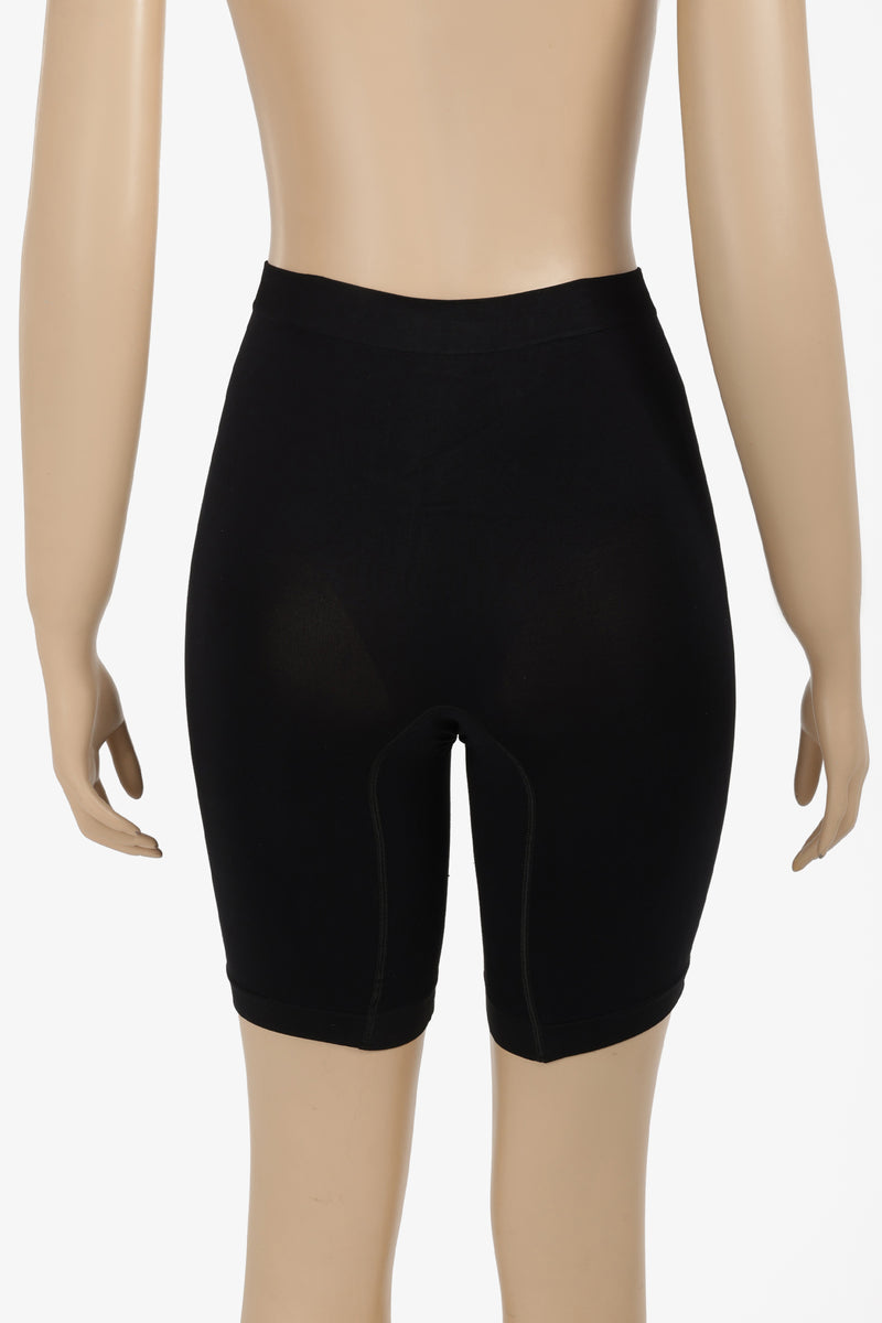 Microfiber Seamless High-Waist Thigh Slimmers – Black