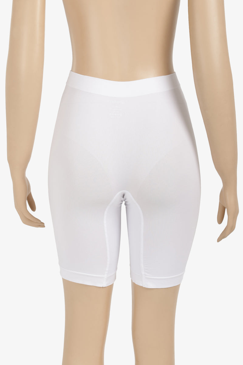 Microfiber Seamless High-Waist Thigh Slimmers – White