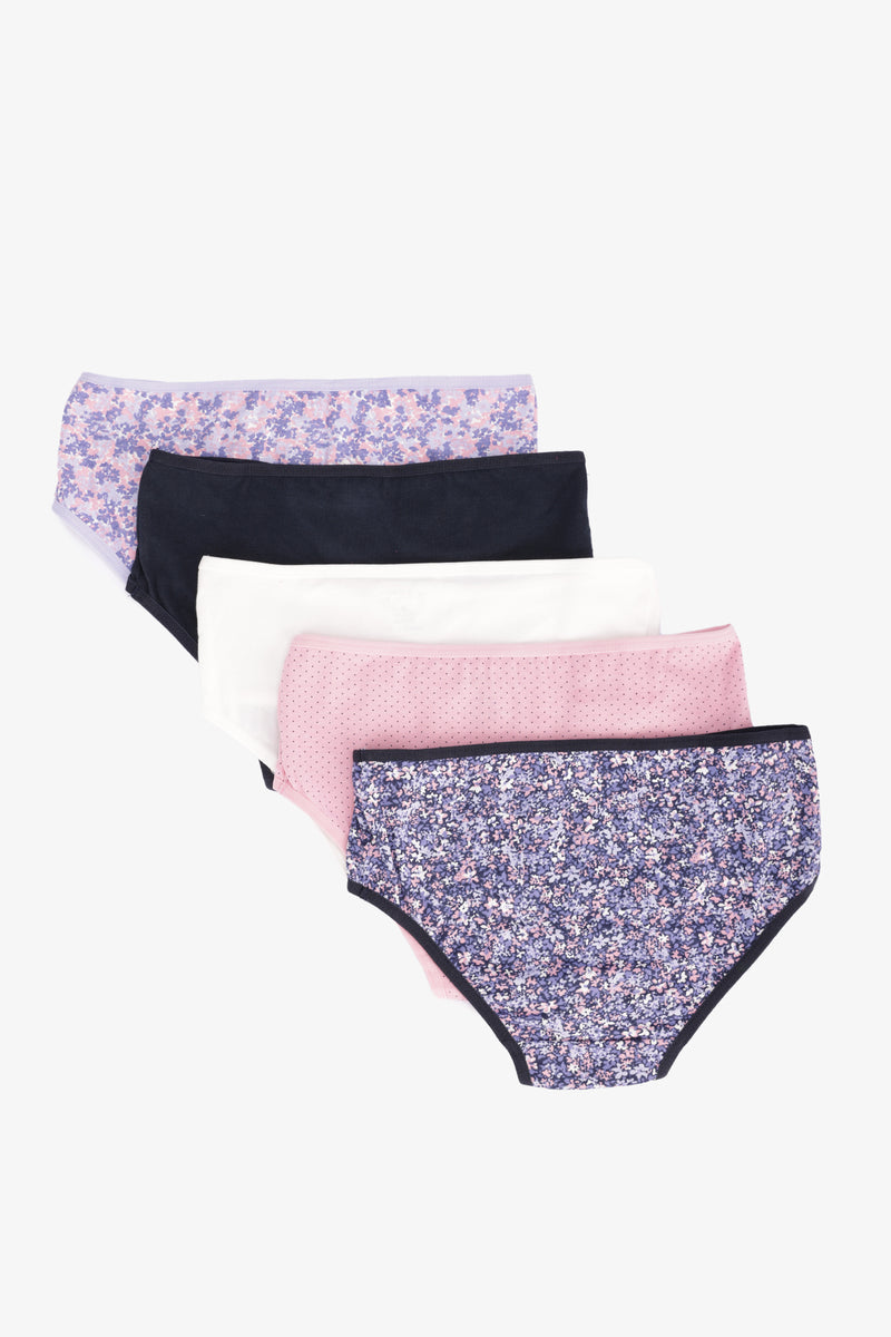 Pack of 5 Cotton Colored Brief Panties – Multicolor