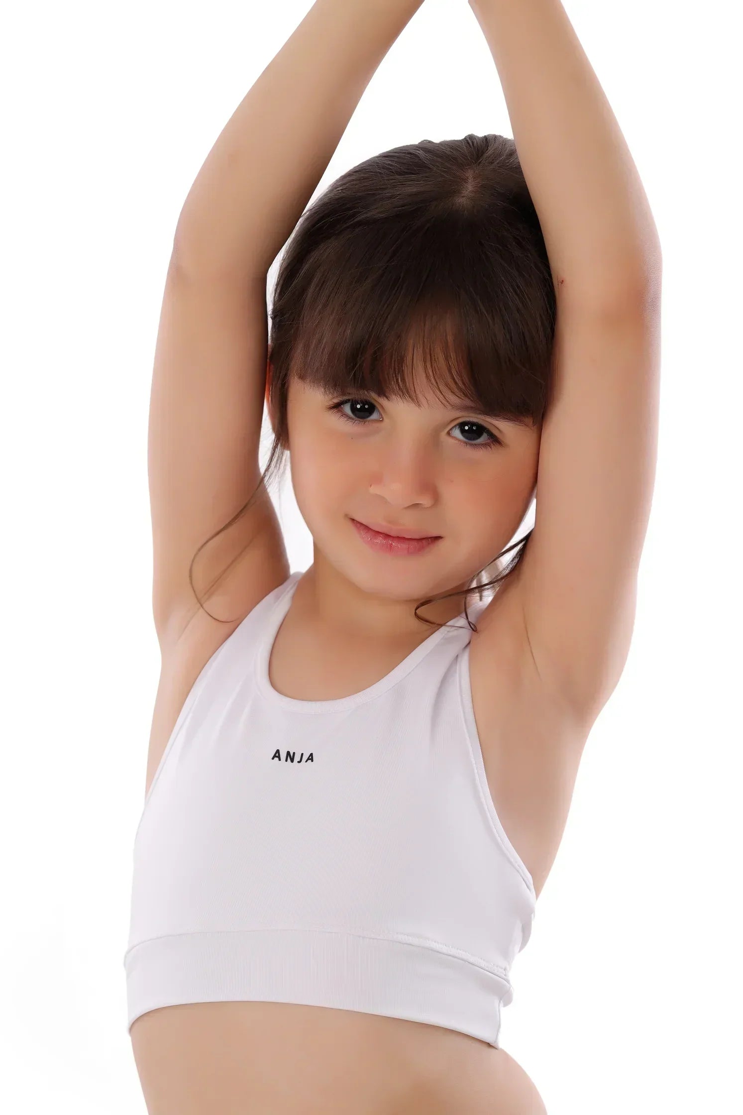 Plain Racerback Sports Bra - White