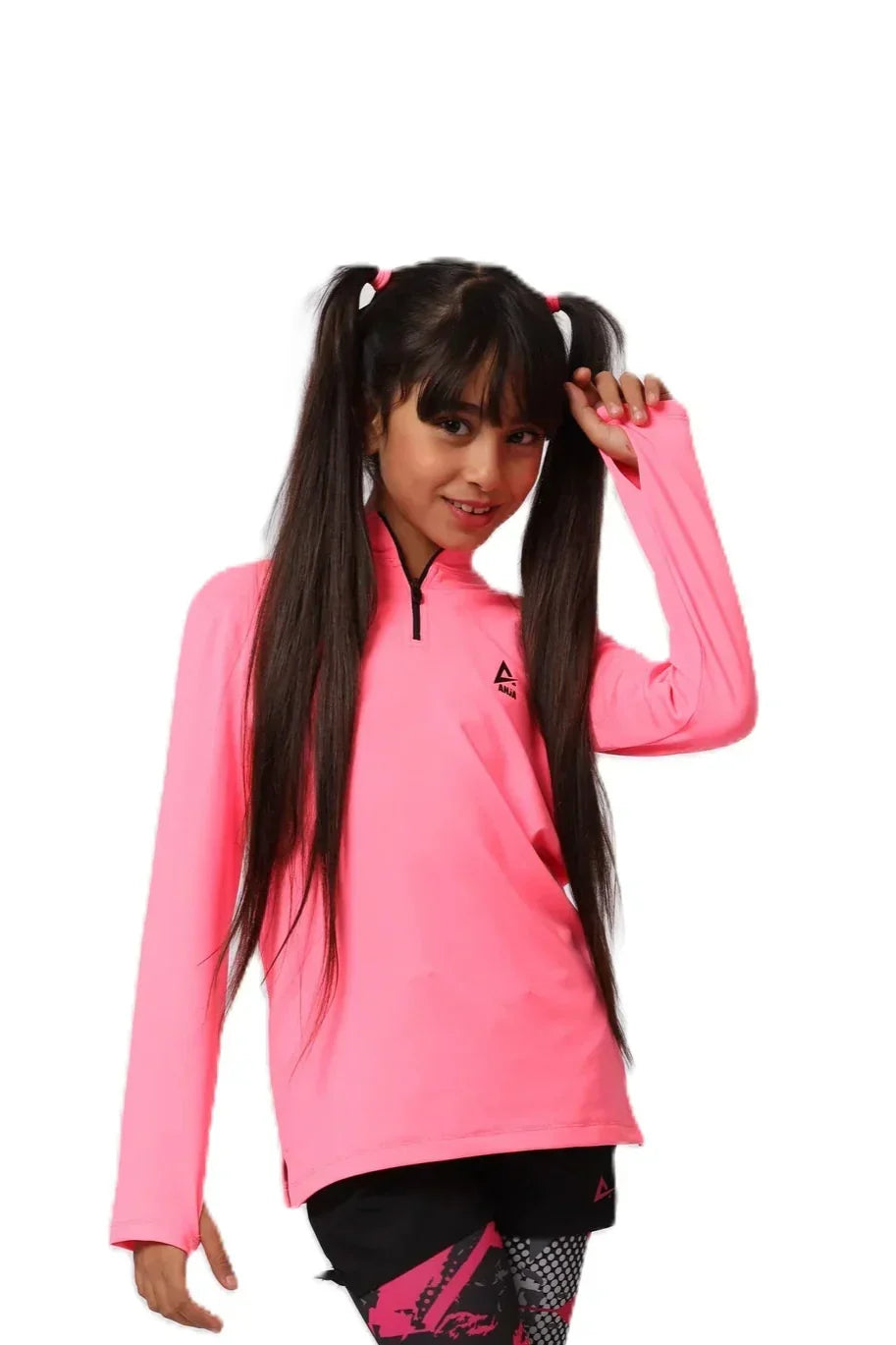Minimal Quarter Zip Performance Top - Pink