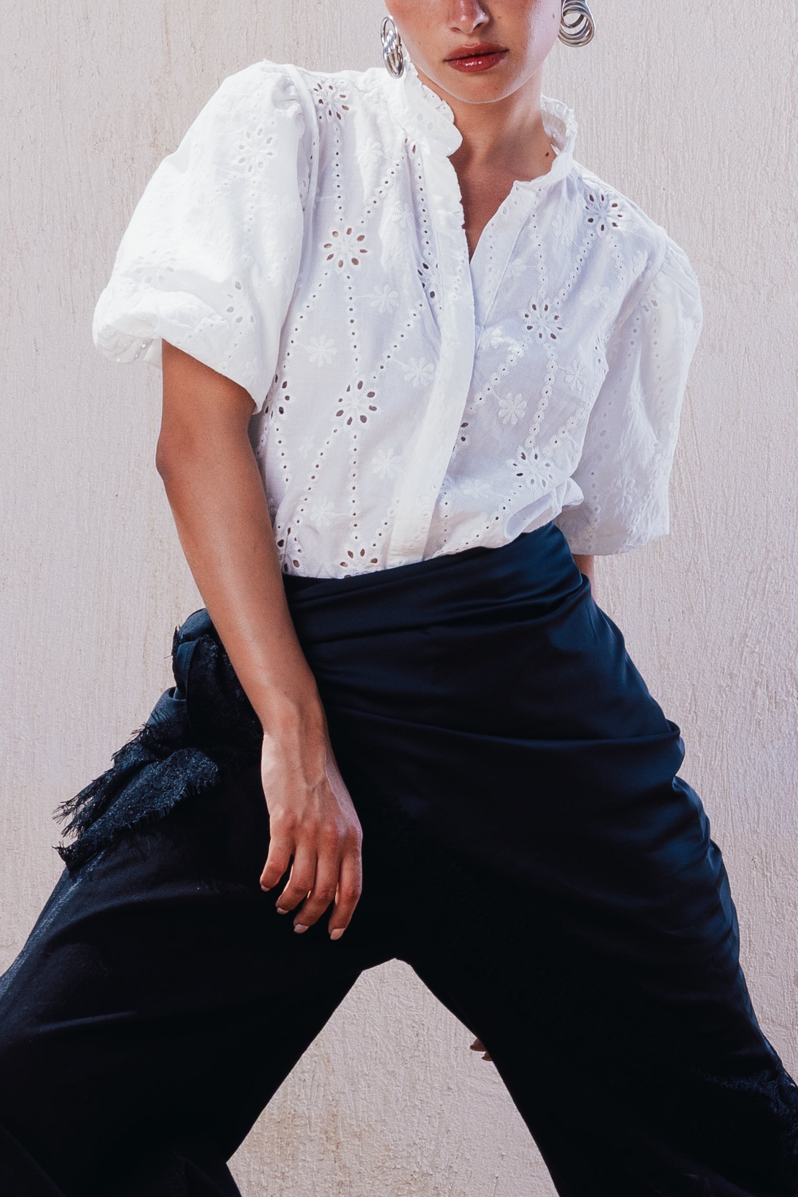 Puff Sleeve Blouse - White