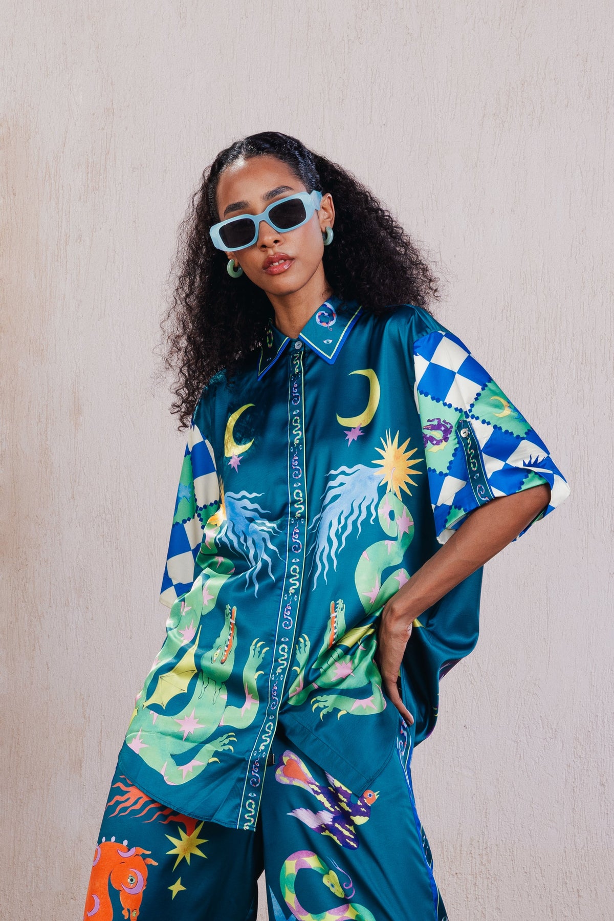 Cosmic Relaxed Shirt - Blue