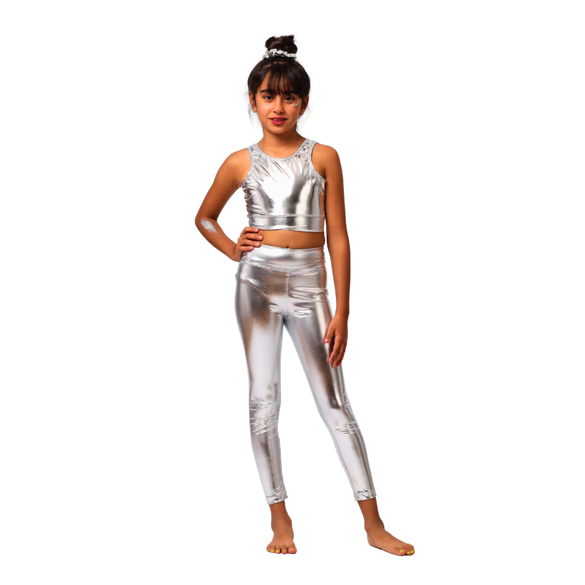 Metallic Gymnastics Set - Silver
