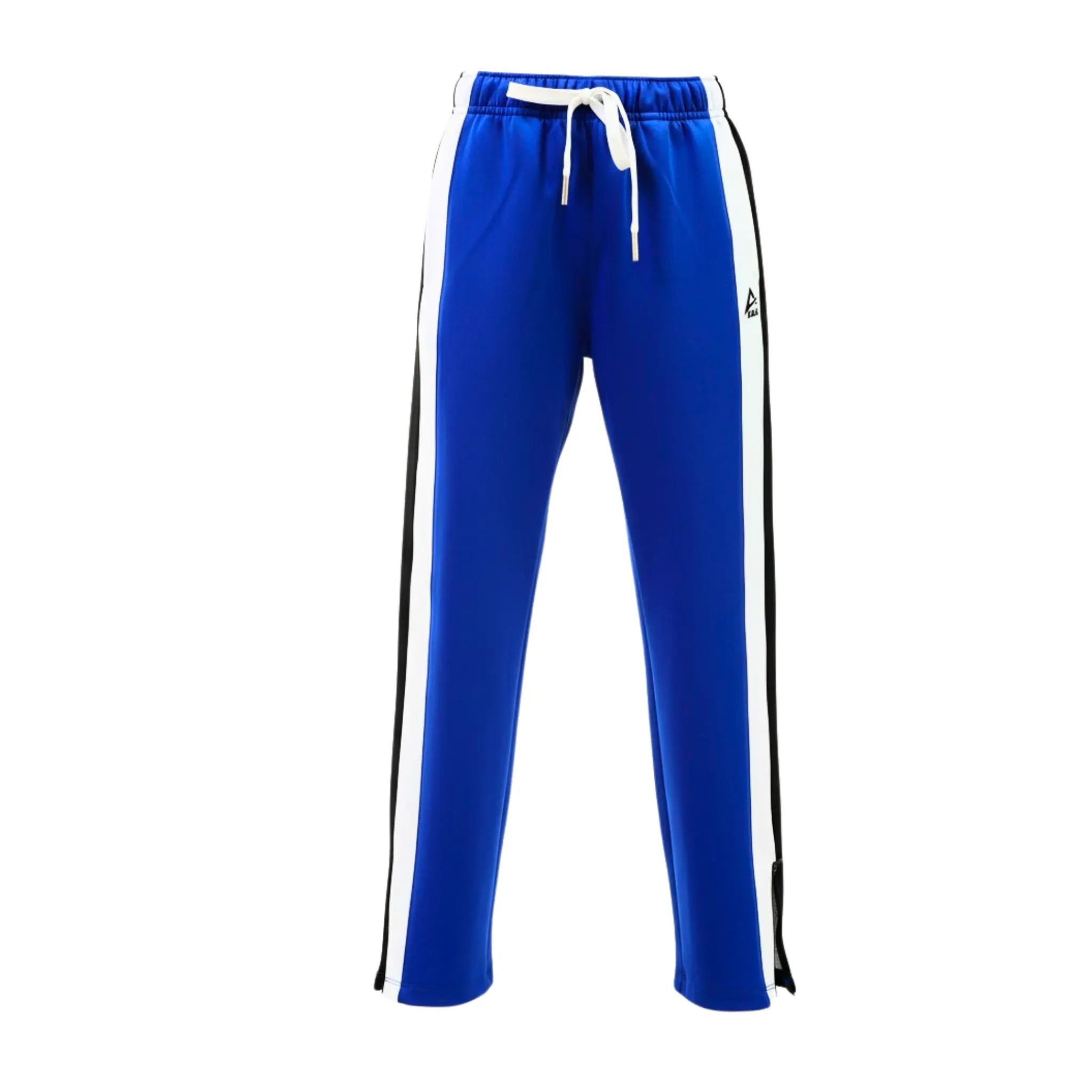 Side Stripe Track Pants with Zipper Hem - Blue