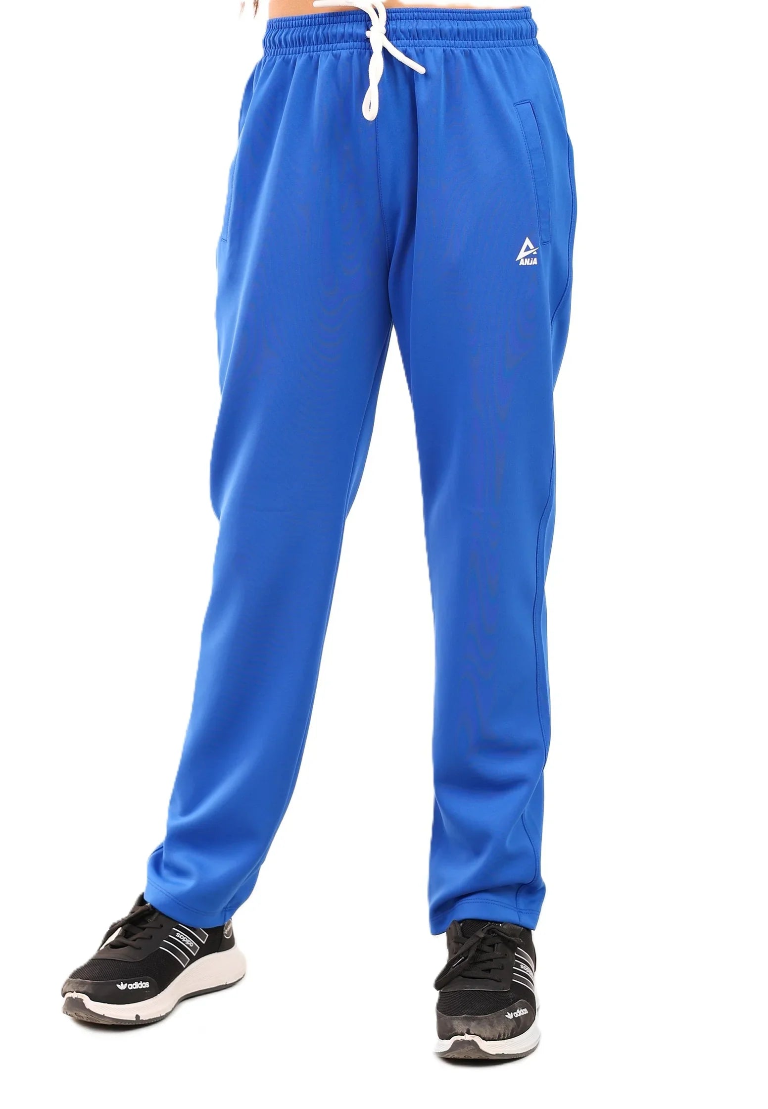 Drawstring Athletic Track Pants - Blue