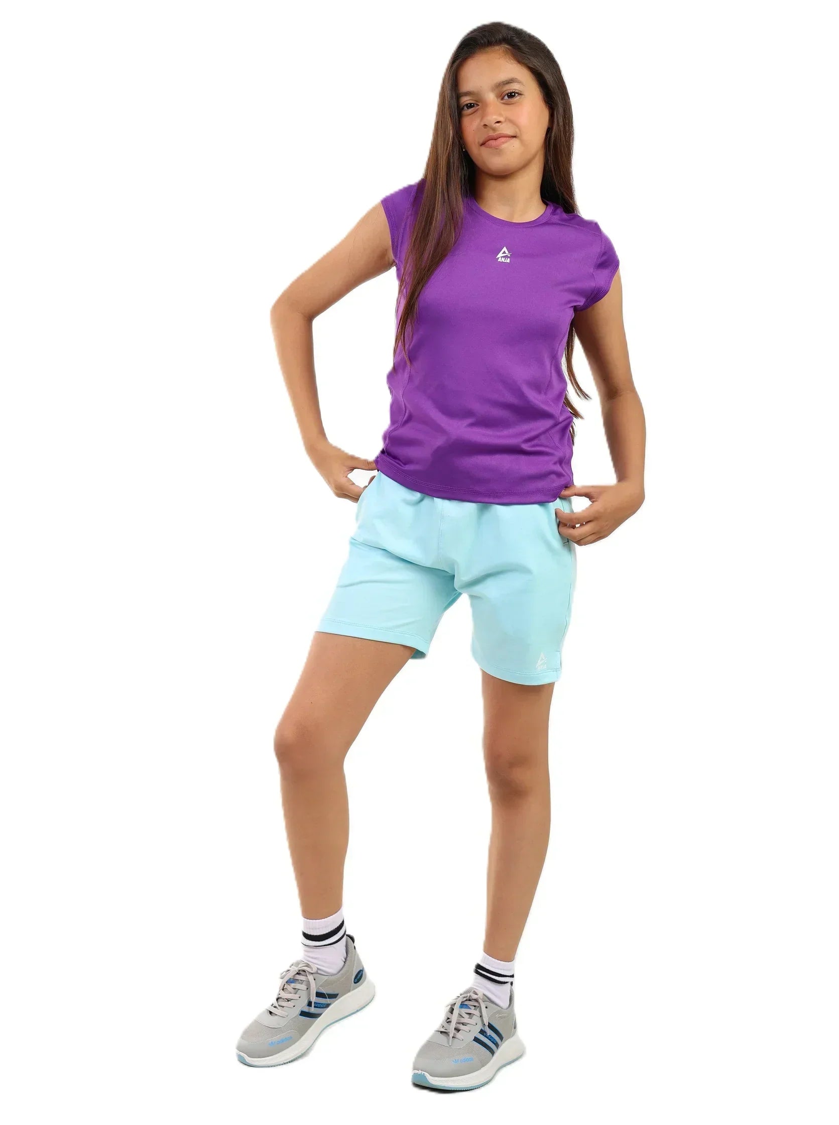 Cotton Drawstring Shorts - Sky Blue