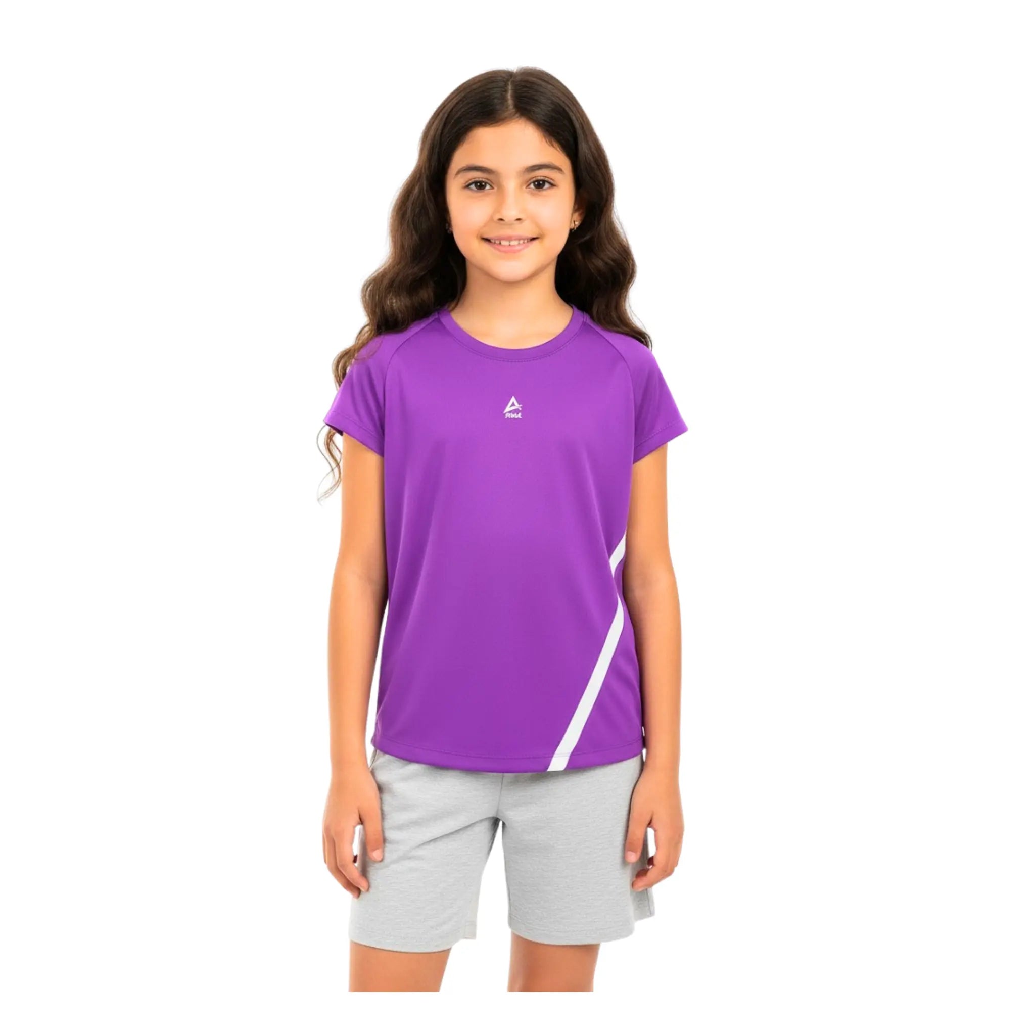 Minimal Stripe Performance Sport T-Shirt - Purple