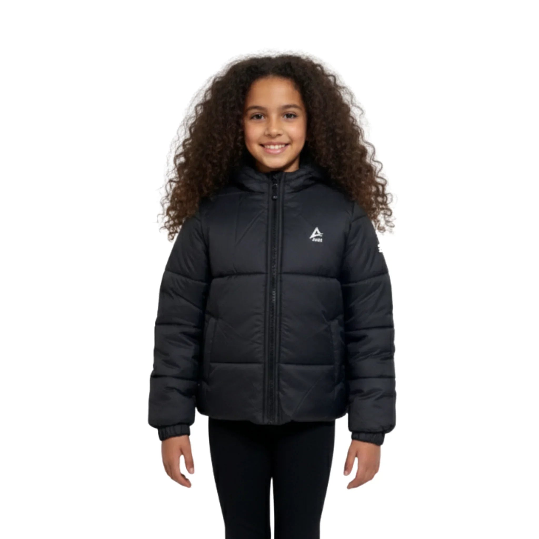 Hooded Quilted Puffer Jacket - Black