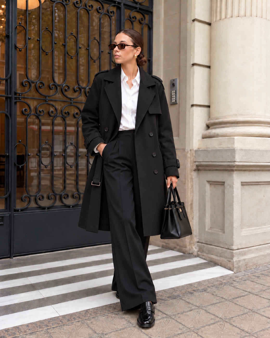 Classic Double-Breasted Coat