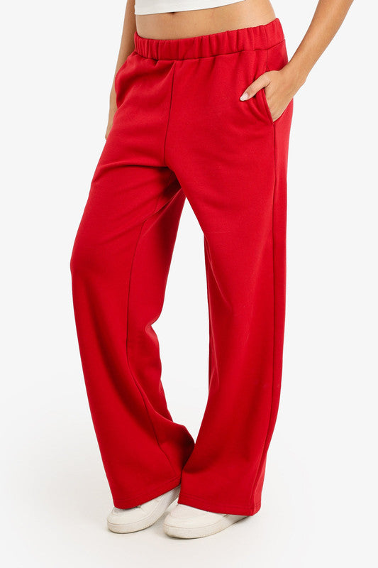 Relaxed Lounge Sweatpants – Light Burgundy