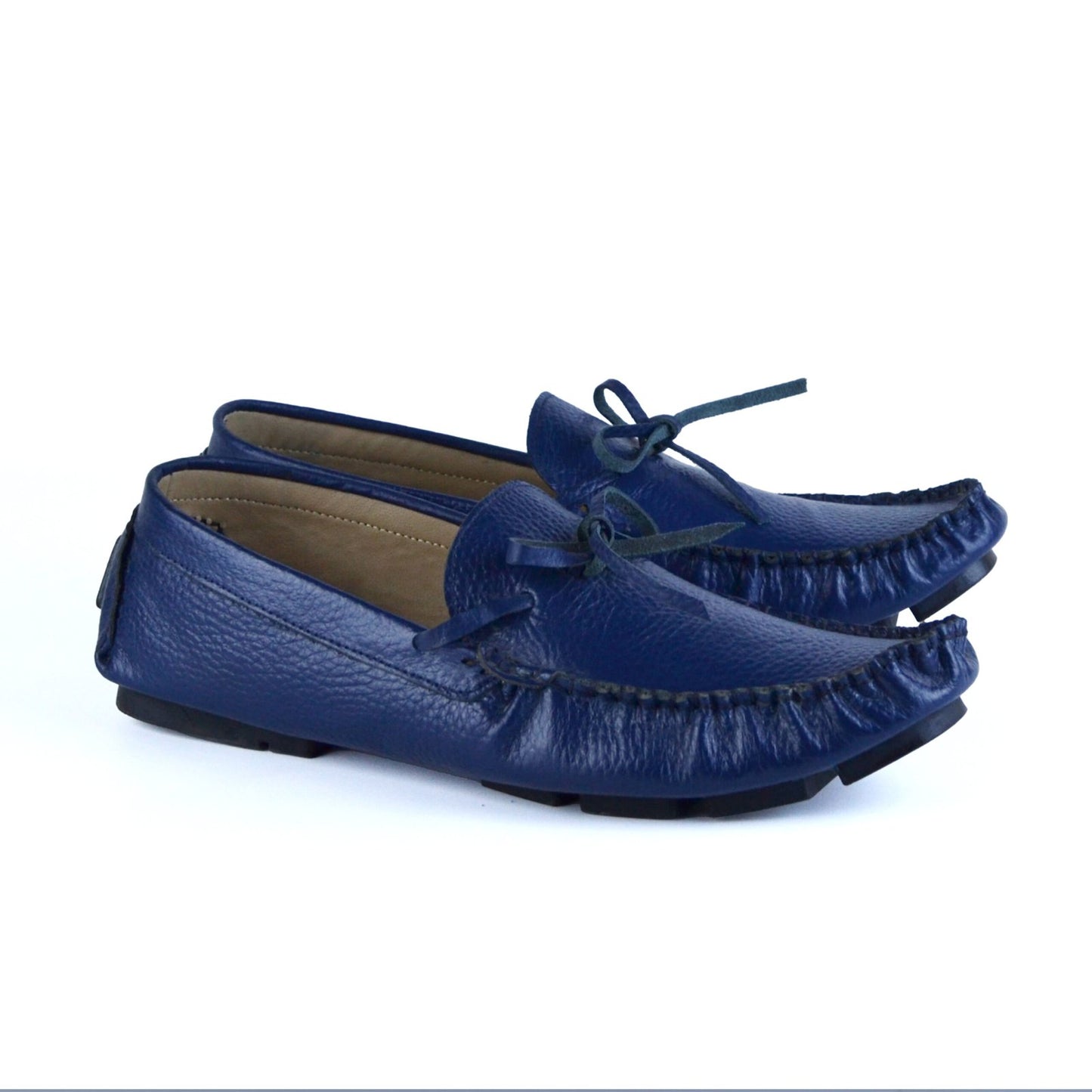 Leather Classic Loafers - Navy