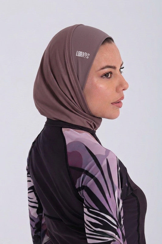 Solid Ultra-Fit Swim Hijab – Taupe