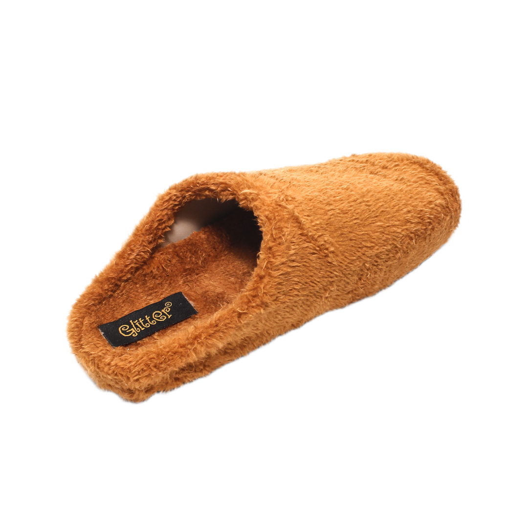 Faux Fur Cozy Women Slippers – Camel