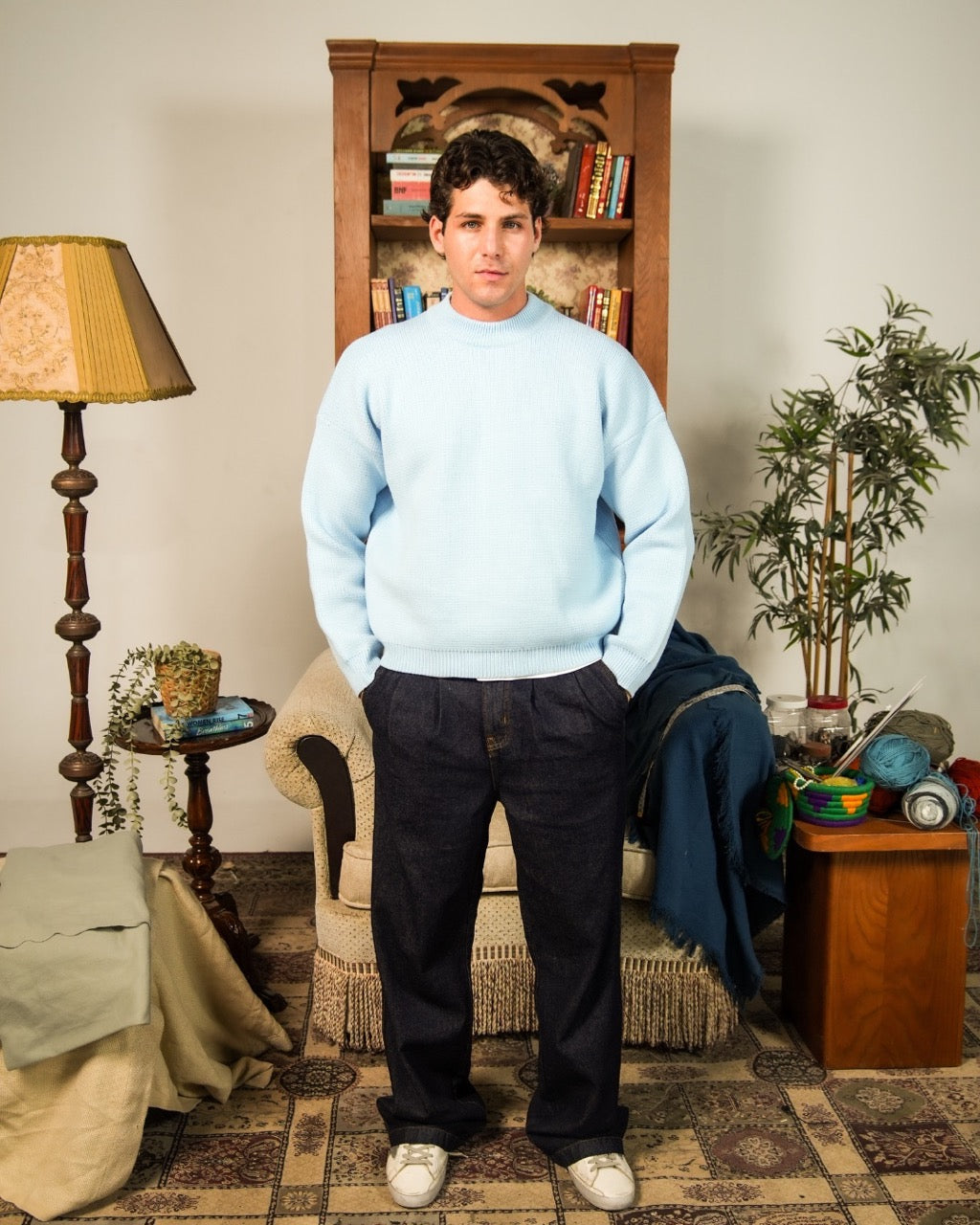 Essential Soft Knit Sweater – Baby Blue