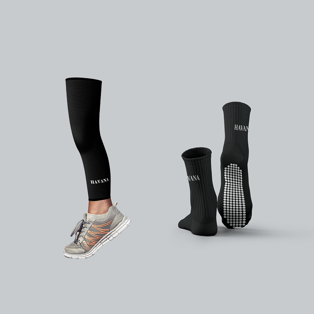 Cotton Grip Socks Pack of 2 - Black
