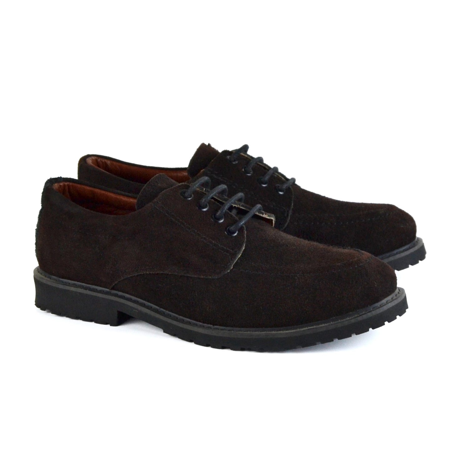 Suede Moc Derby Casual Shoes - Ash Brown