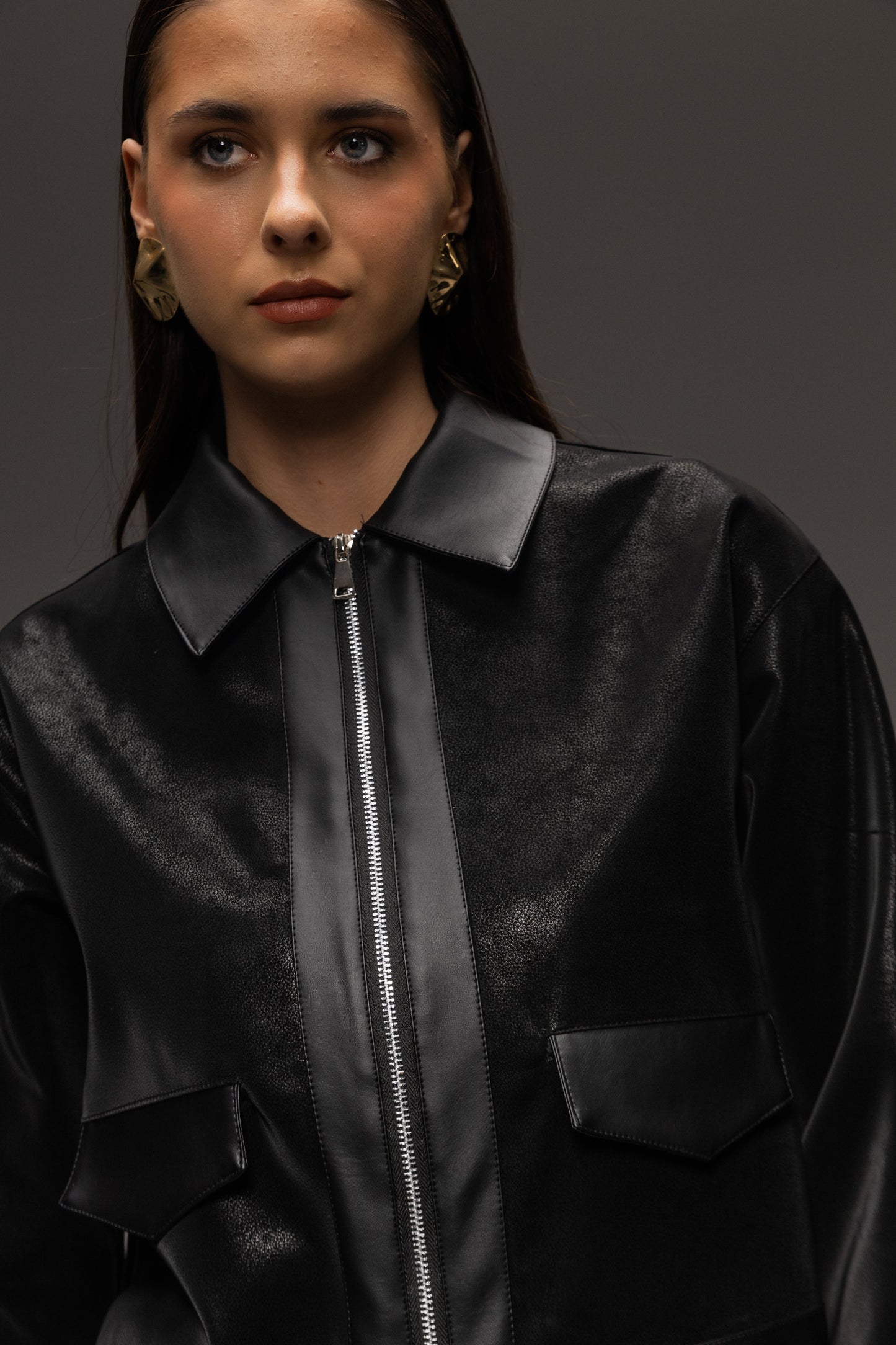 Leather Eclipse Rider Jacket - Black