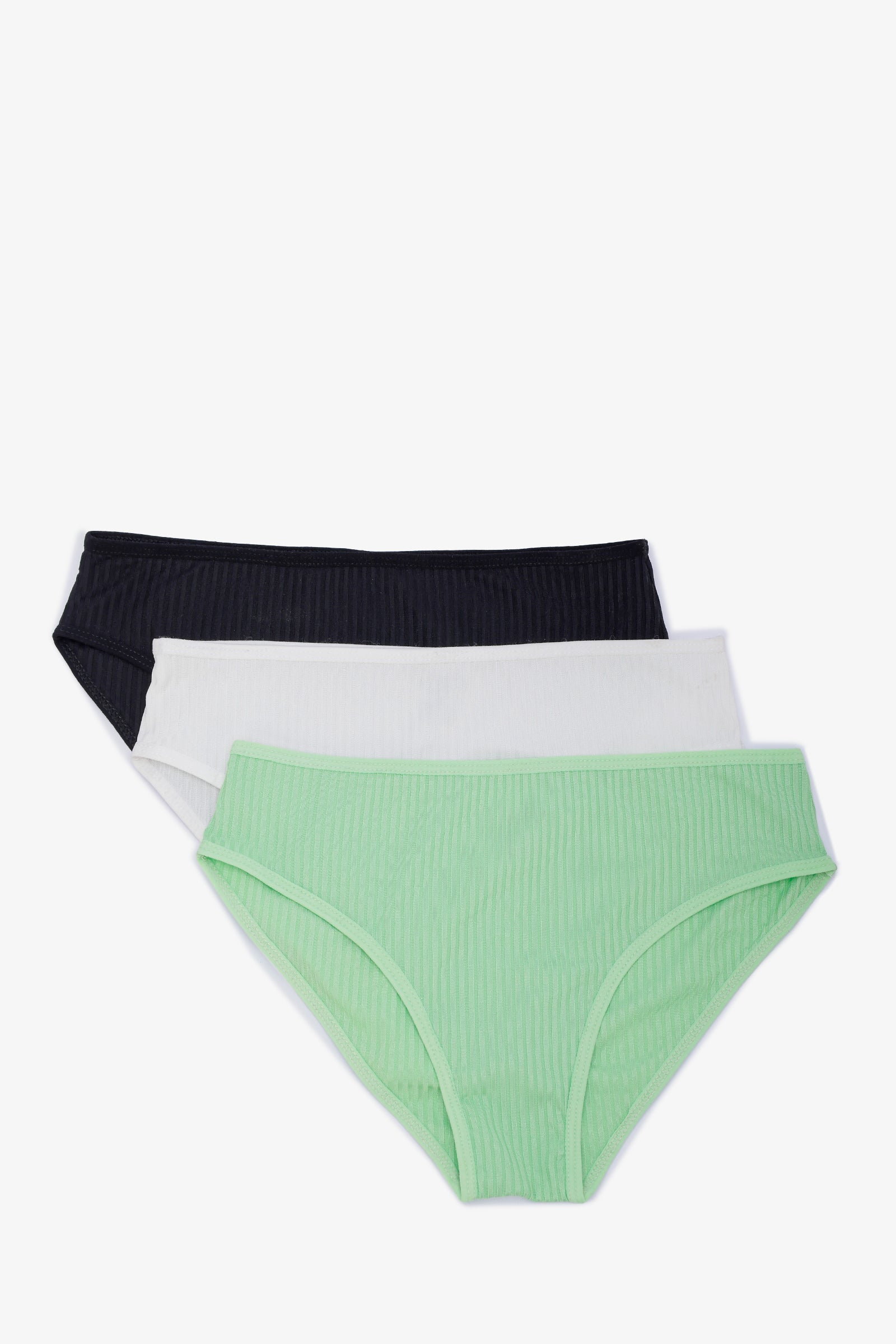 Pack of 3 Cotton Brief Panties Set - Multi-Color