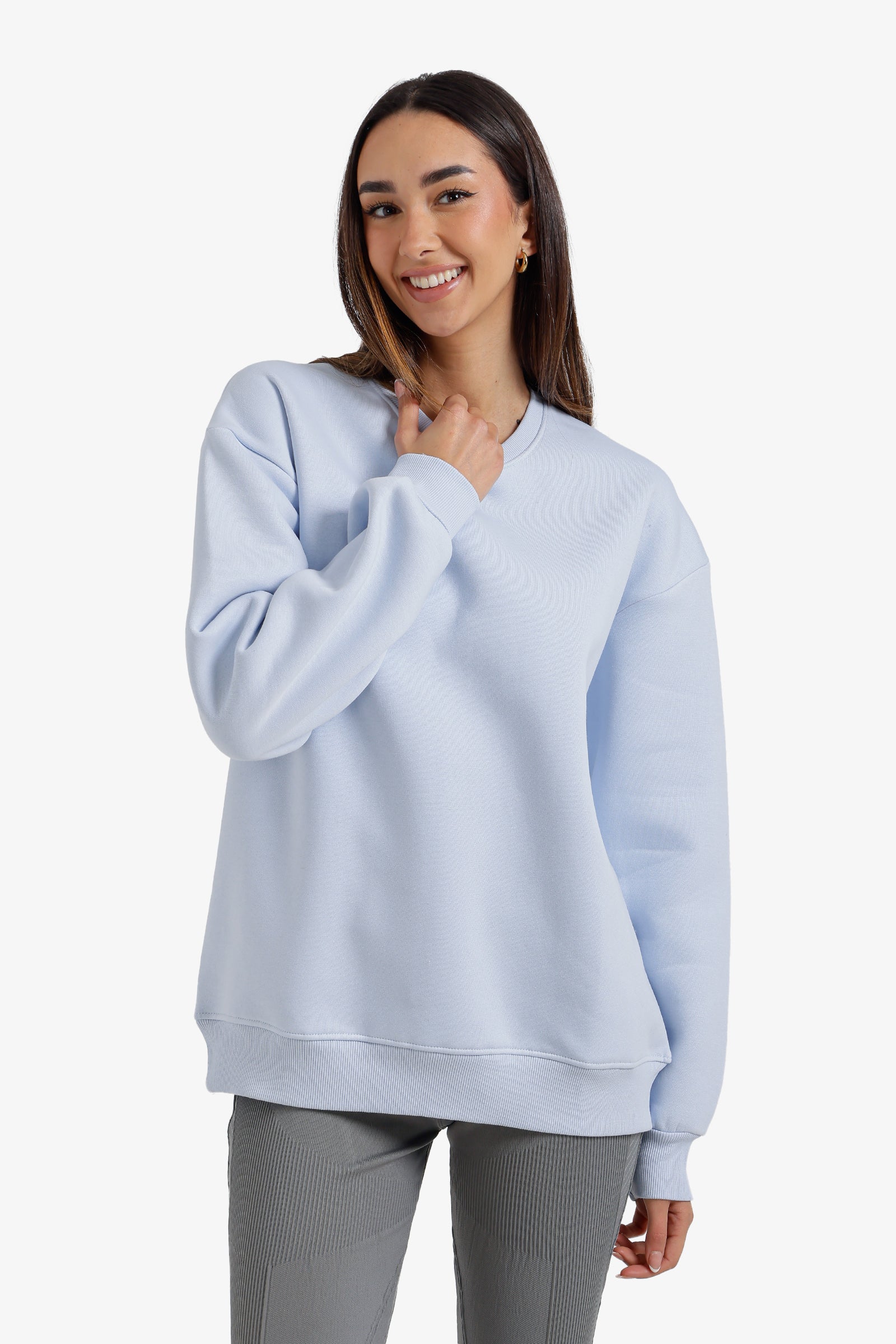 Relaxed Lounge Sweatshirt - Light Blue
