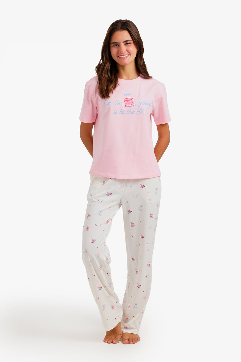Birthday Cake Pajama Set – Multicolor