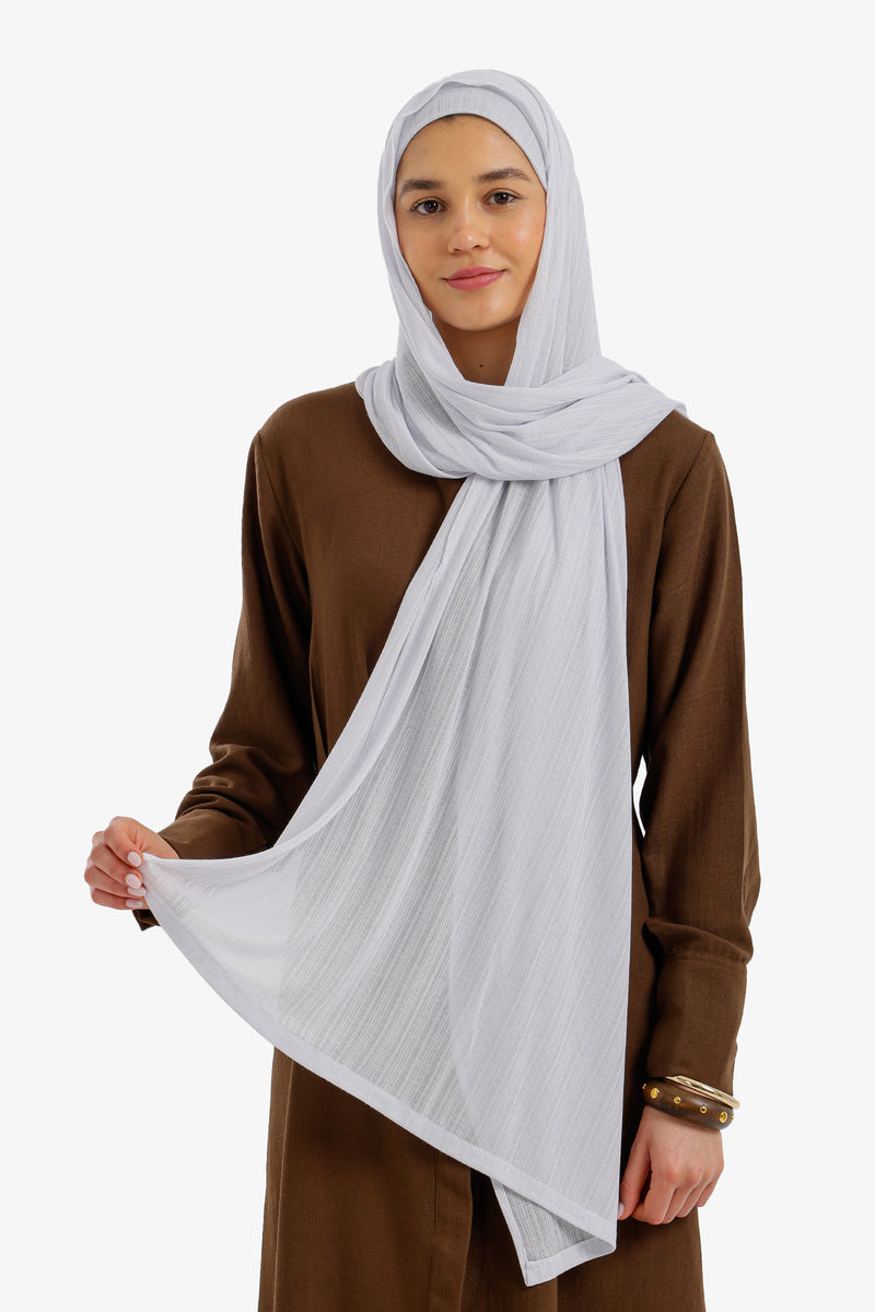 Crinkle Hijab with Bandana - Light Blue