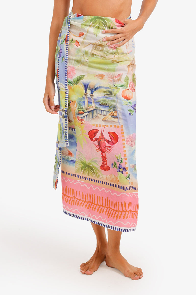 Tropical Colorful Beach Sarong - Multicolor