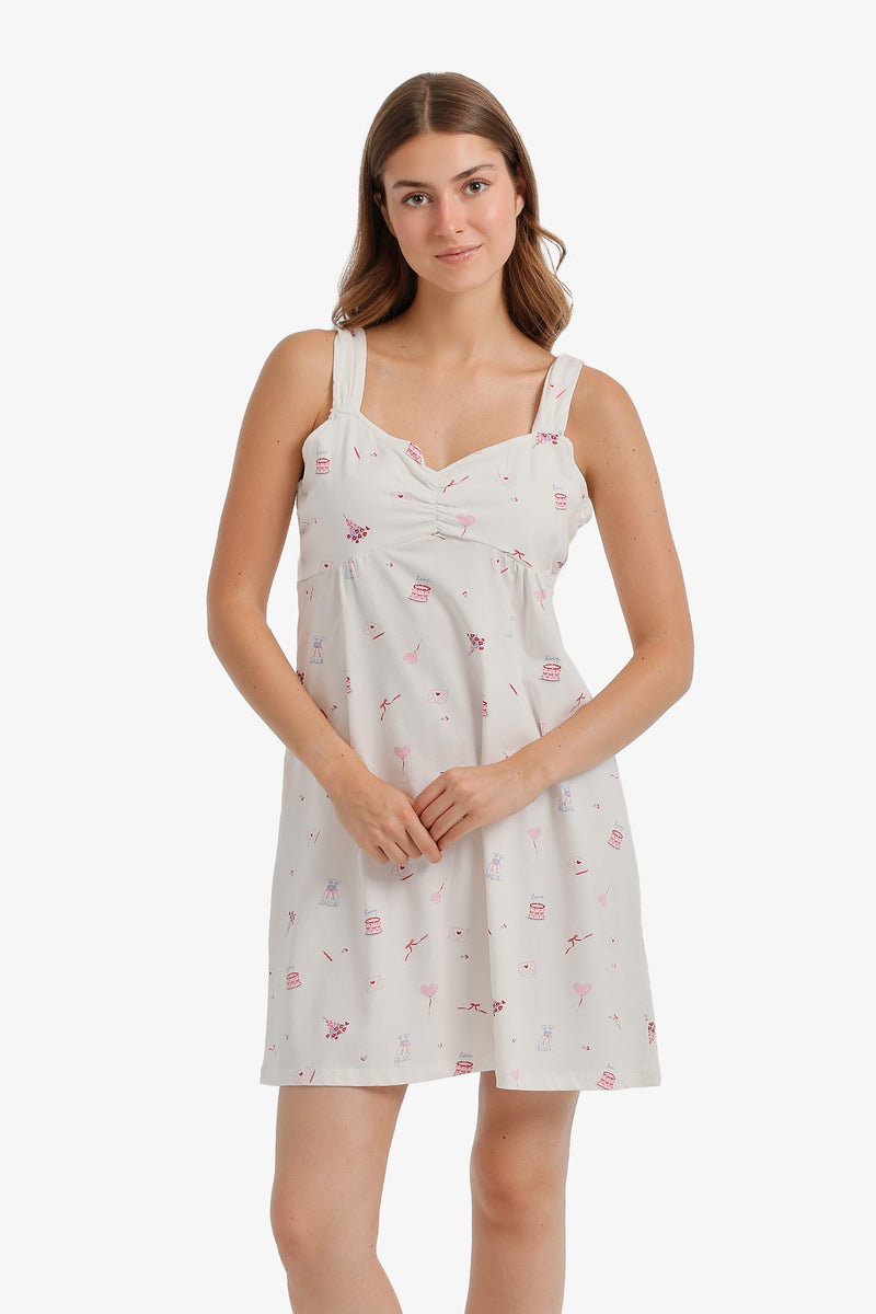 Birthday Print Nightgown – Multicolor