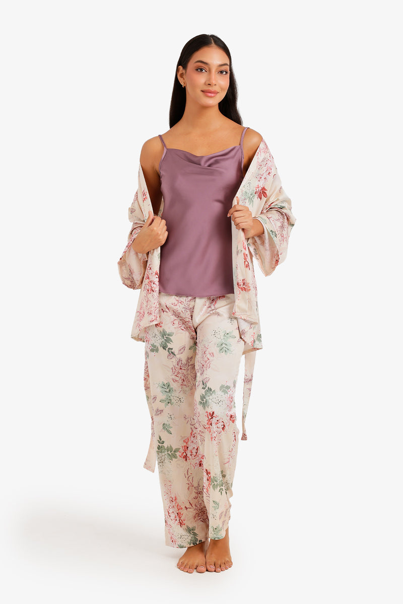 3-Piece Floral Pyjama - Multicolor