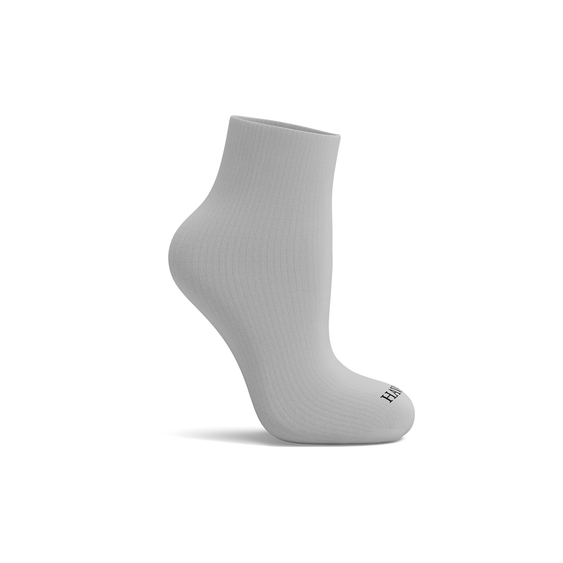 Cotton Quarter Ankle Socks – Grey