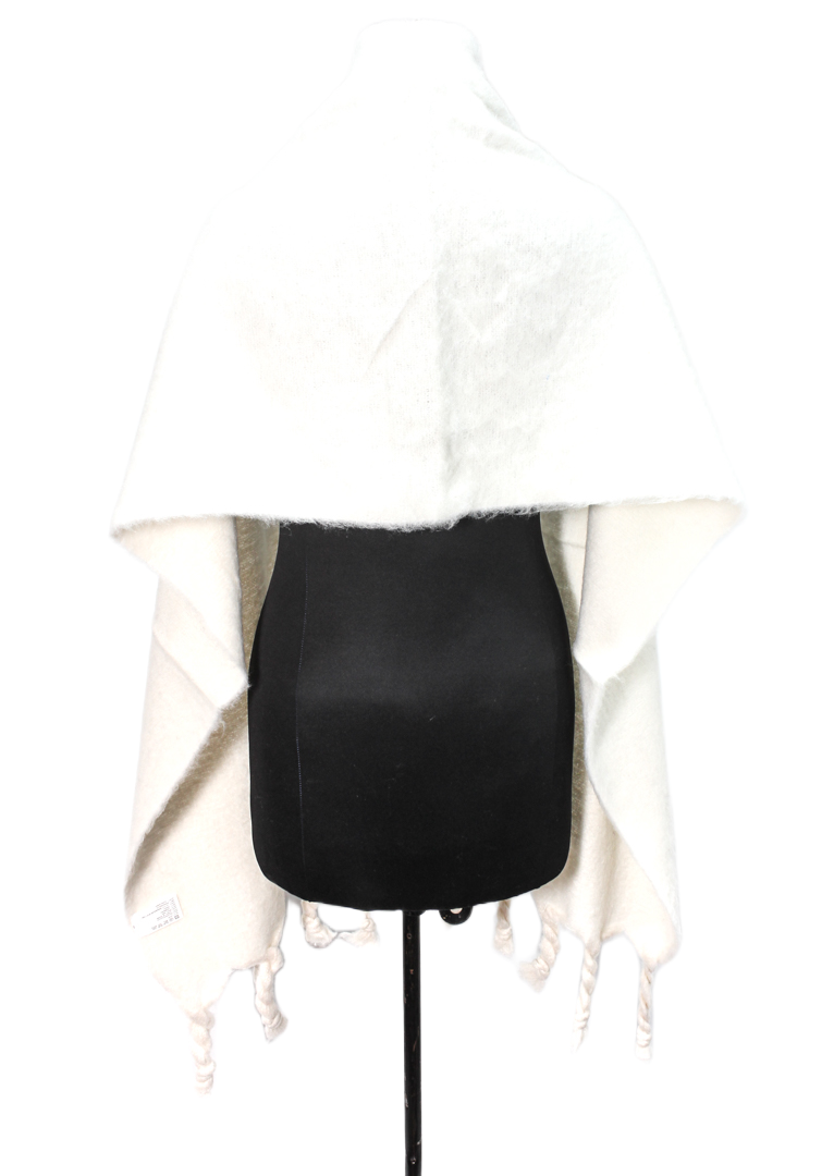 Canvas Textured Shawl – White