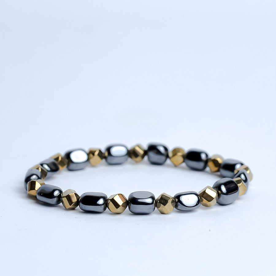 Golden Bath Bracelet – Gunmetal & Gold Accents