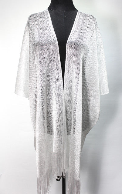 Fringe Beach Cover-Up - Silver