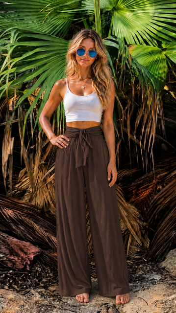 Women Summer Cover Up - Brown
