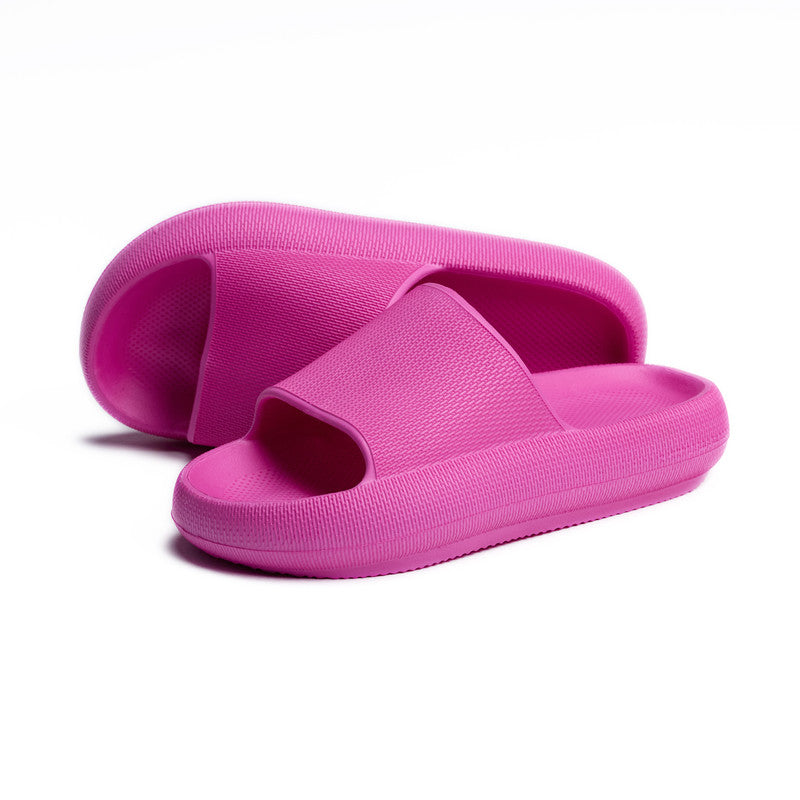 EVA PVC Solid Slide Slippers – Fuchsia