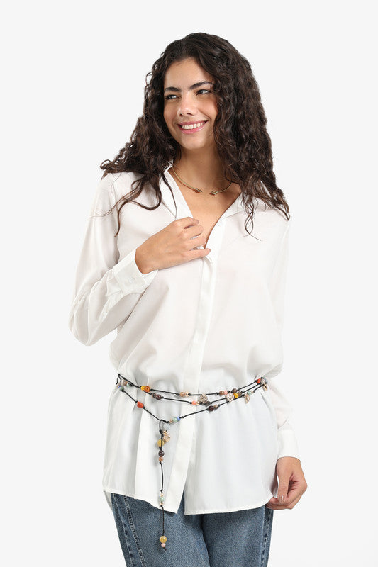 Poplin Solid Shirt - White