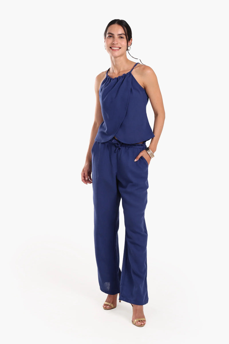 Tencel Solid Beach Set – Navy