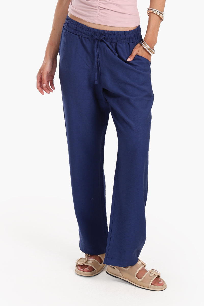 Tencel Solid Beach Pants – Navy