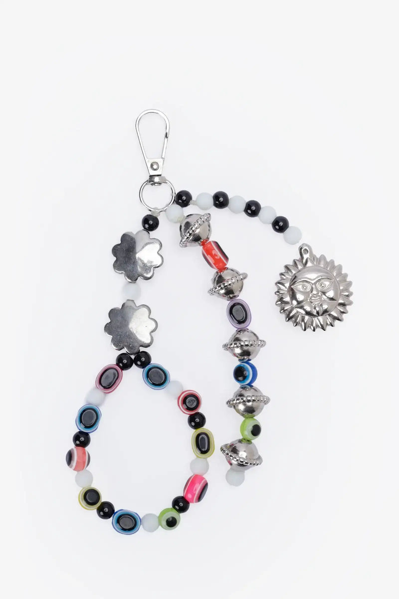 Boho Beaded Key Chain Charm - Multicolor