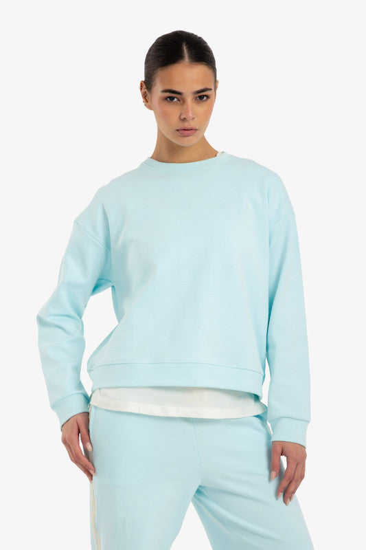 Relaxed Lounge Sweatshirt – Light Blue