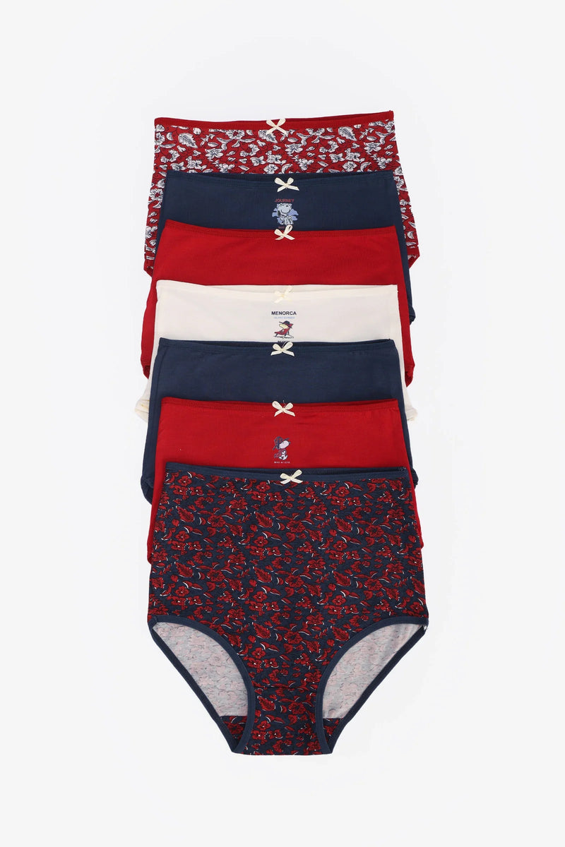 Pack of 7 Cotton Colored Brief Panties – Multicolor