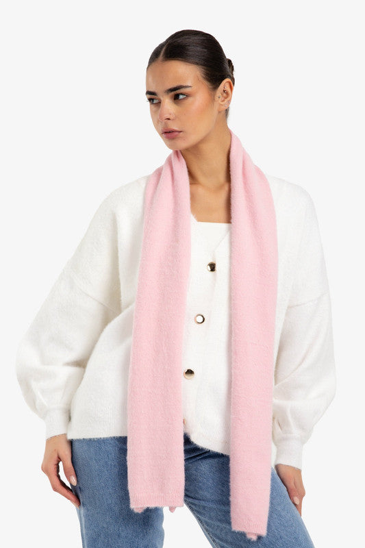 Solid Soft Knitted Scarf – Rose